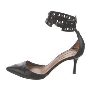 Aquazzura Leather Studded Accents D'Orsay Pumps - Size 7